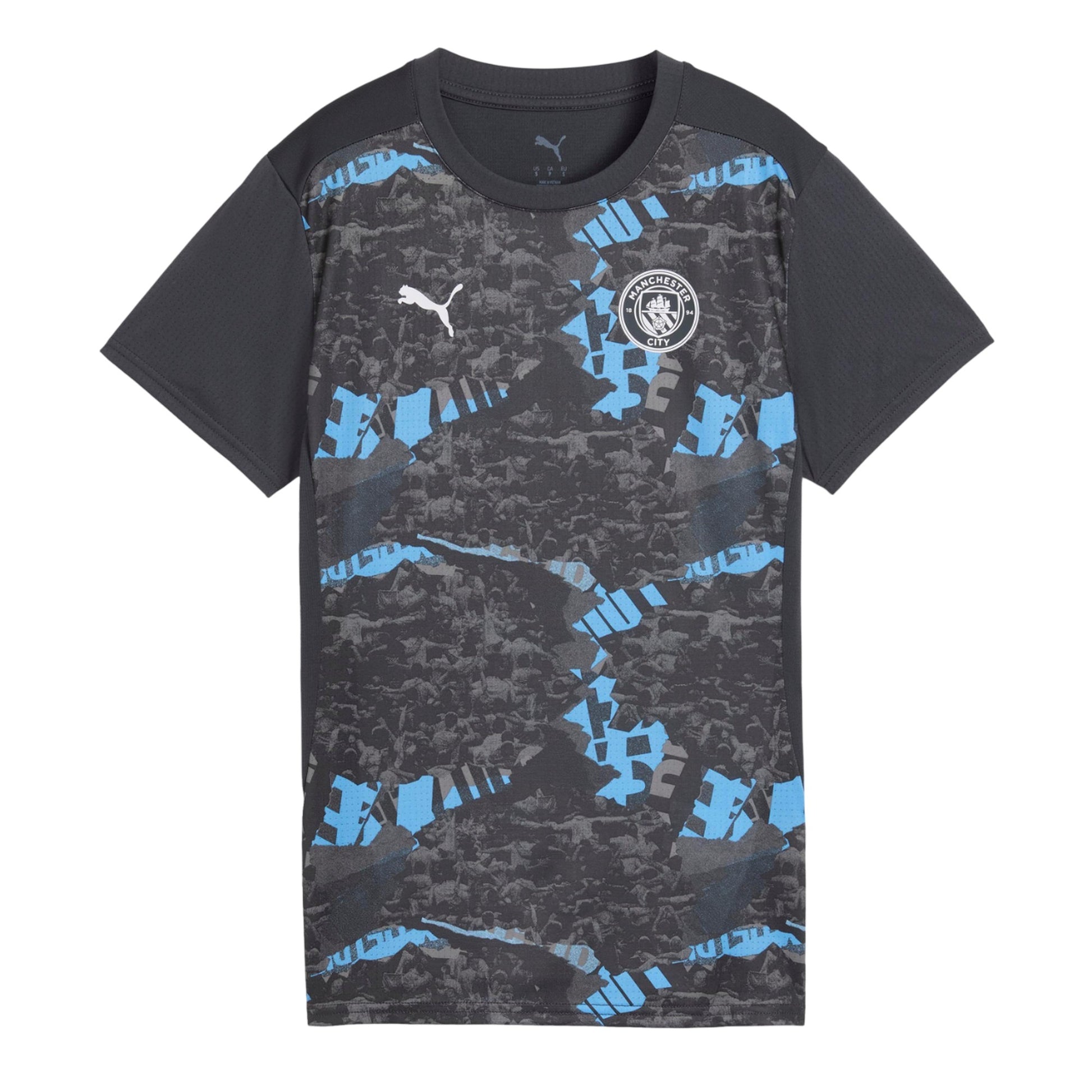 Grey - Front - Puma Mens Prematch Manchester City FC Jersey