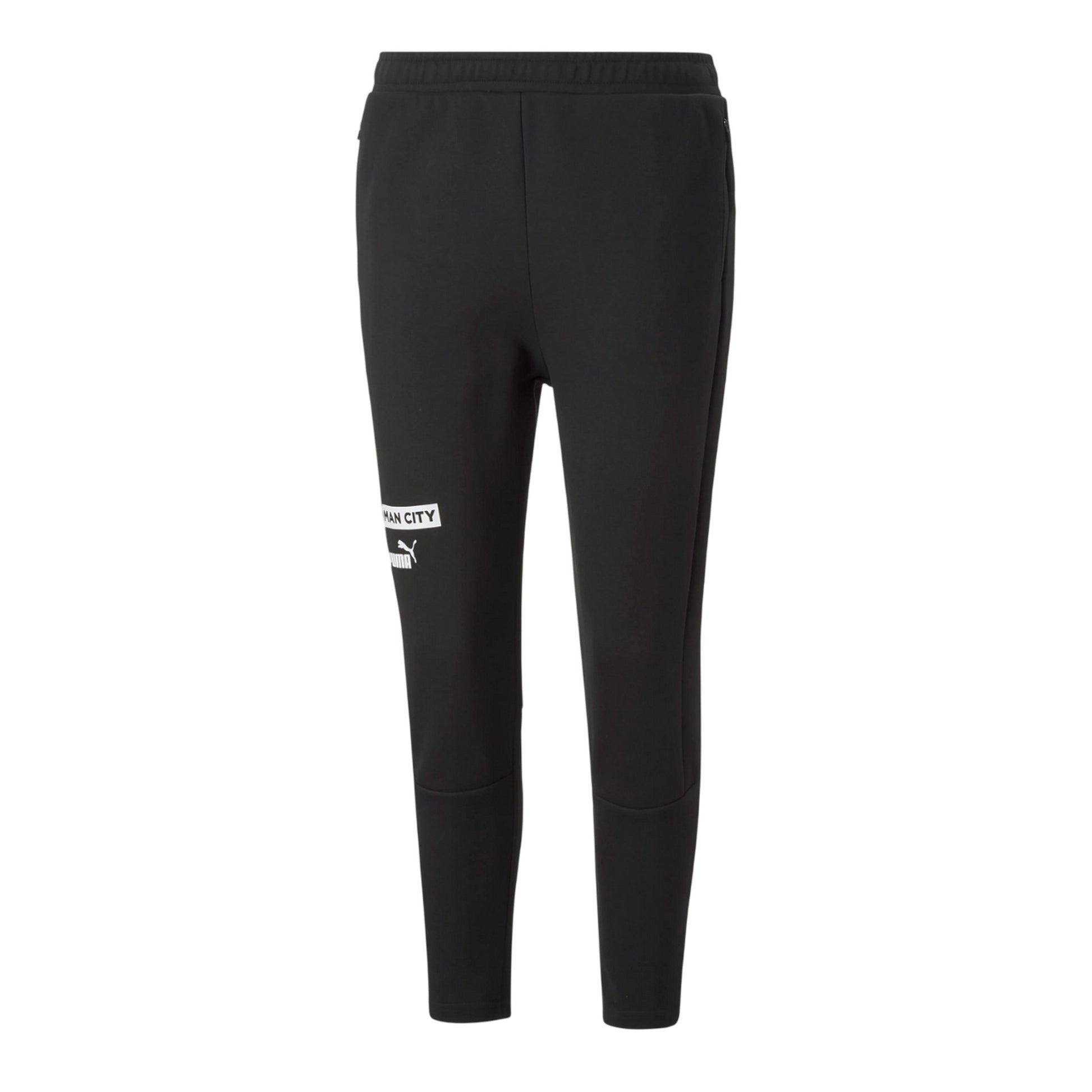 Black - Front - Puma Mens Manchester City FC Casual Jogging Bottoms