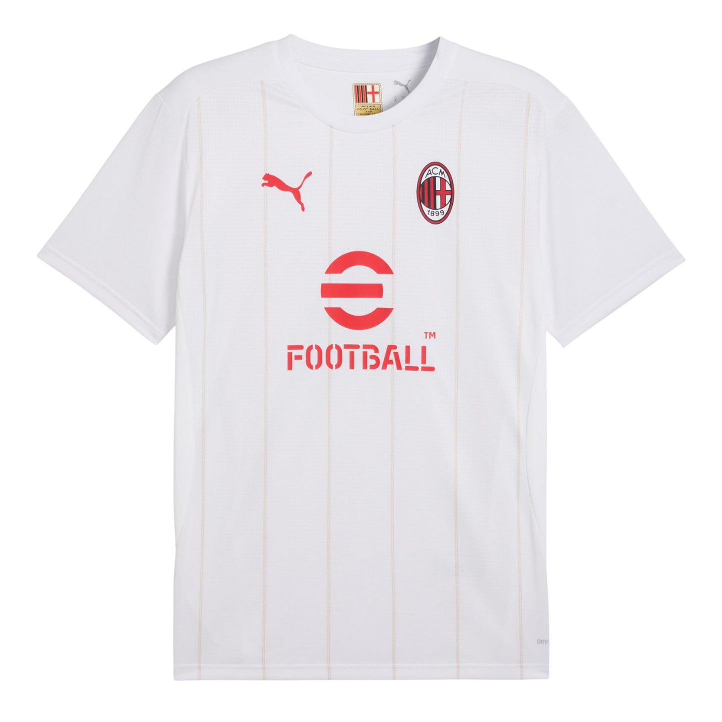 White - Front - Puma Mens Prematch AC Milan Jersey
