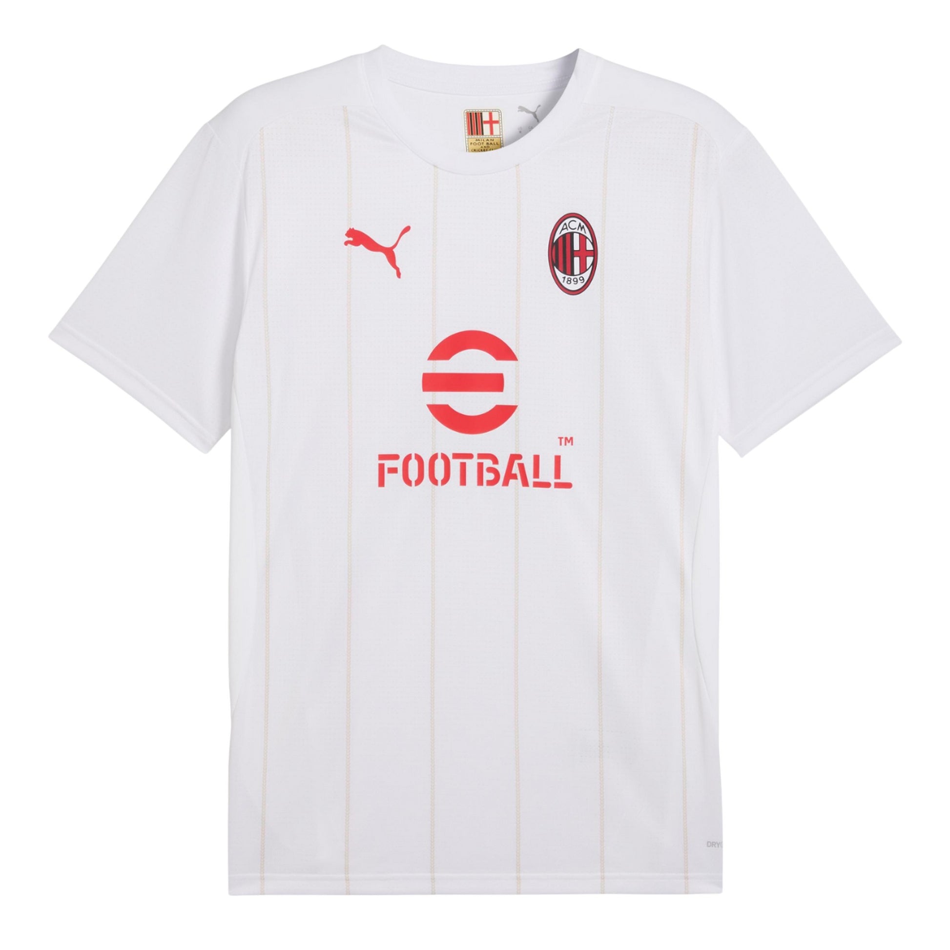 White - Front - Puma Mens Prematch AC Milan Jersey