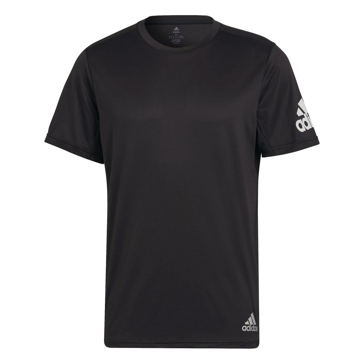 Black - Front - Adidas Mens Run It T-Shirt