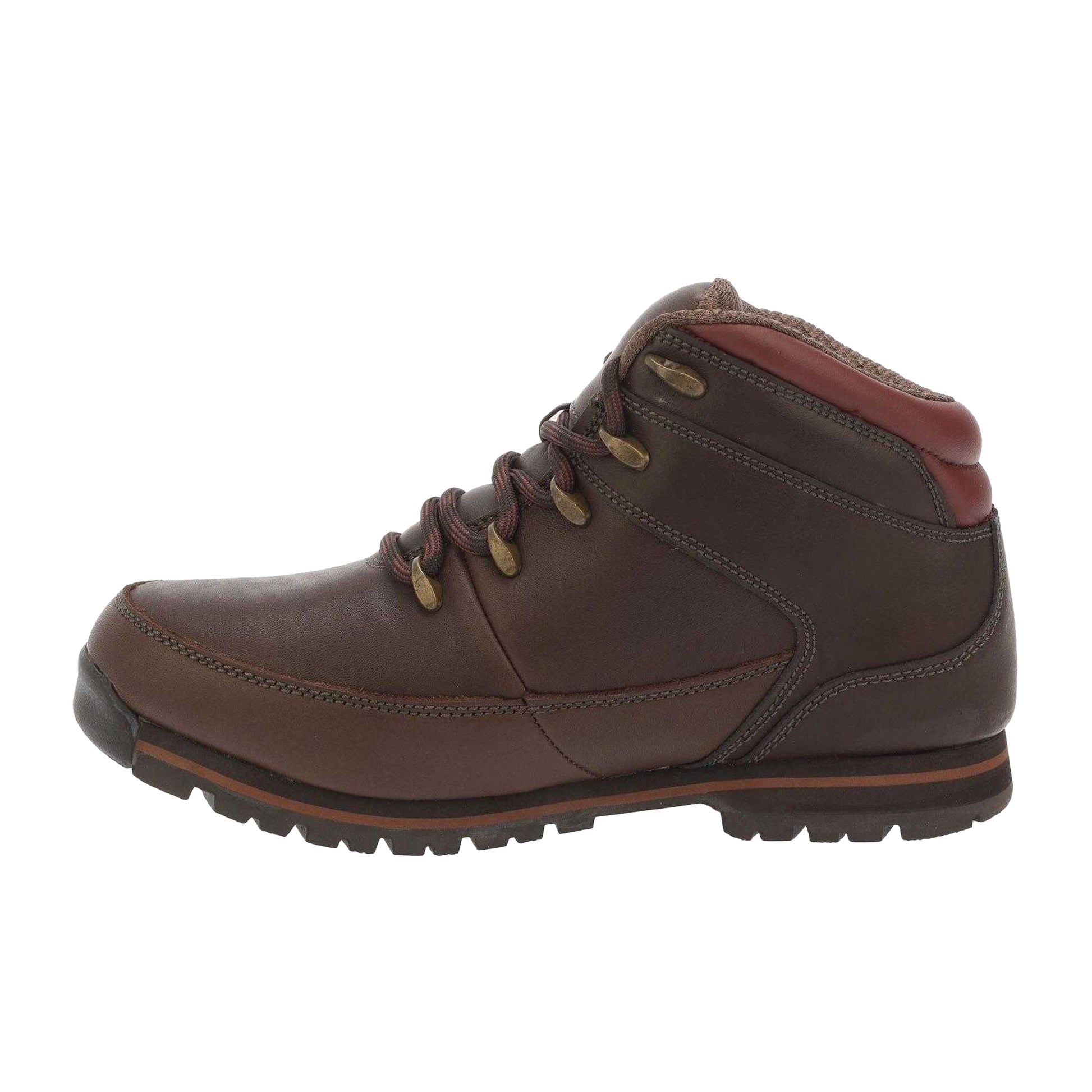 Dark Brown - Back - Firetrap Mens Rhino 2 Leather Hiking Boots