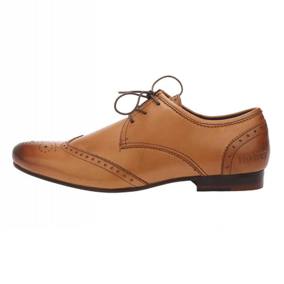 Beige - Back - Firetrap Mens Beaufort Leather Brogues