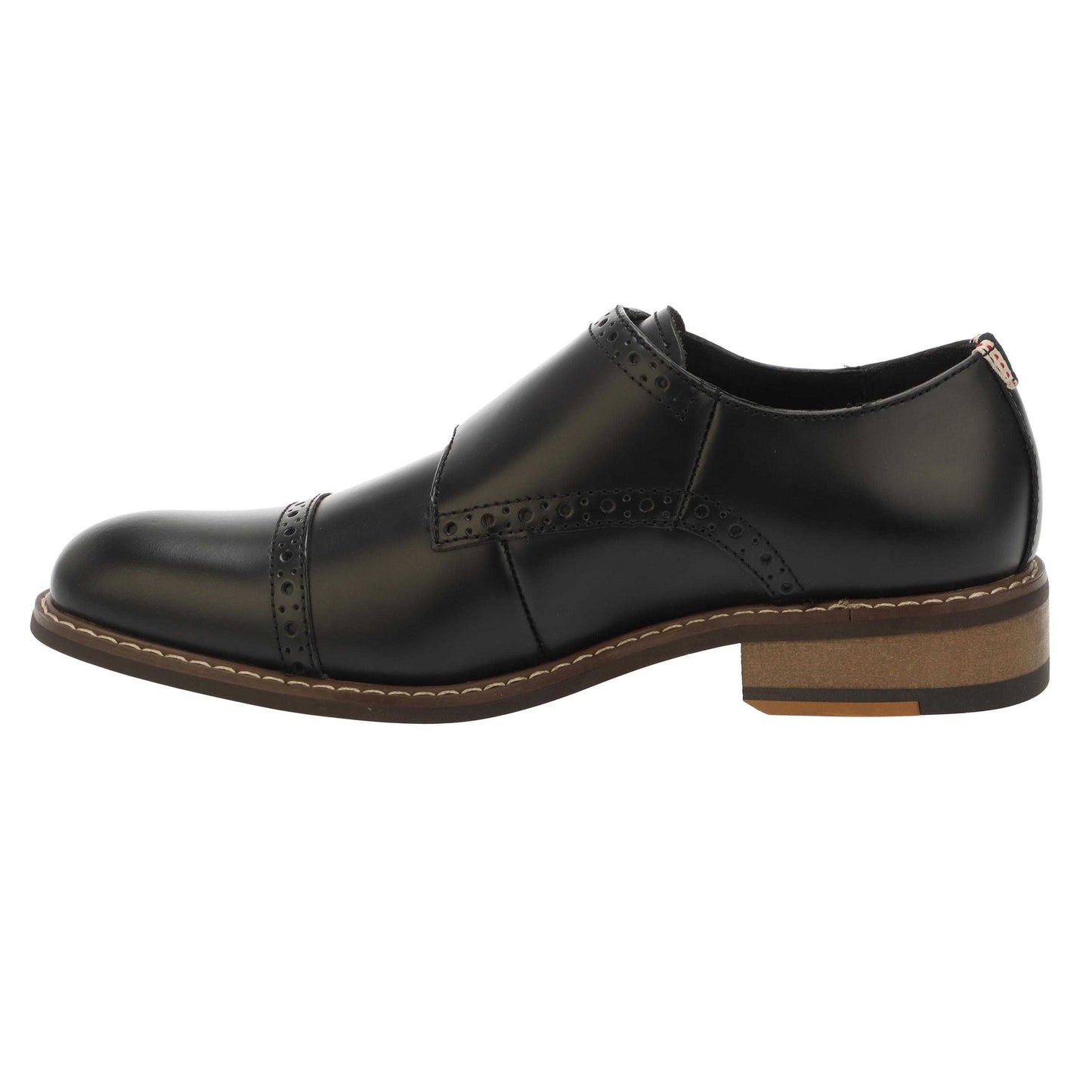 Black - Back - Firetrap Mens Rosenberg 72 Leather Brogues