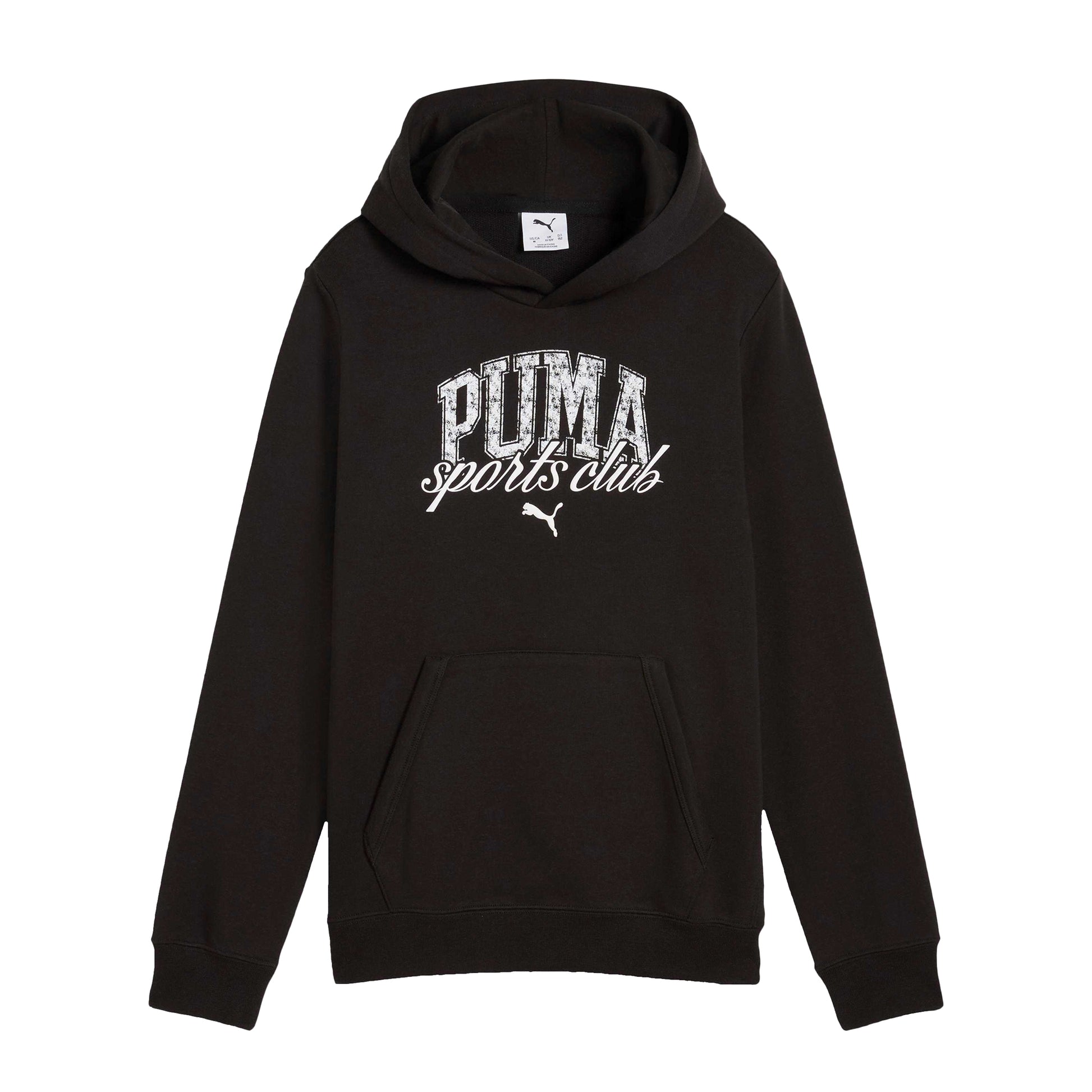 Black - Front - Puma Childrens-Kids Class Terrycloth Hoodie