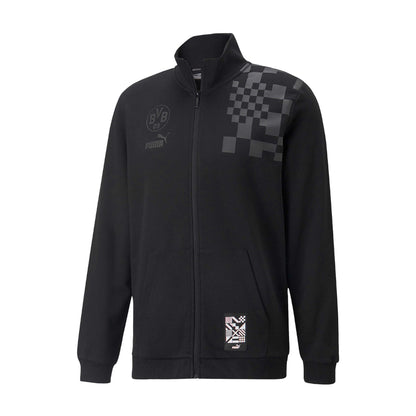 Black - Front - Puma Mens Brussia Dortmund Fc Ftblculture Track Jacket