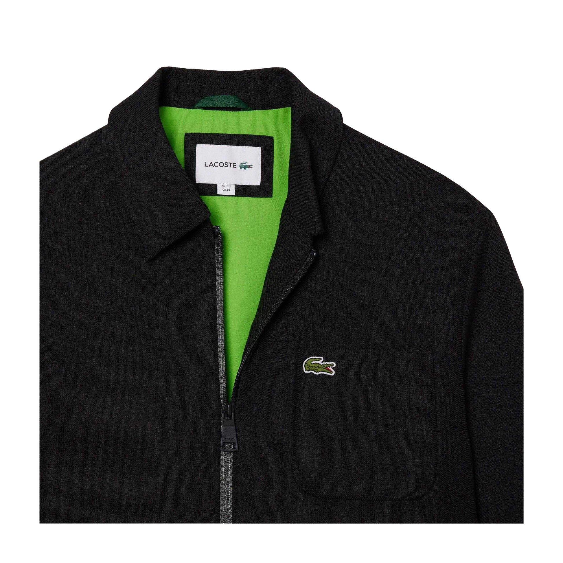 Black - Back - Lacoste Mens Contrast Lining Track Jacket