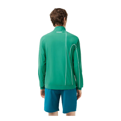 Green - Back - Lacoste Mens Novak Djokovic Track Jacket