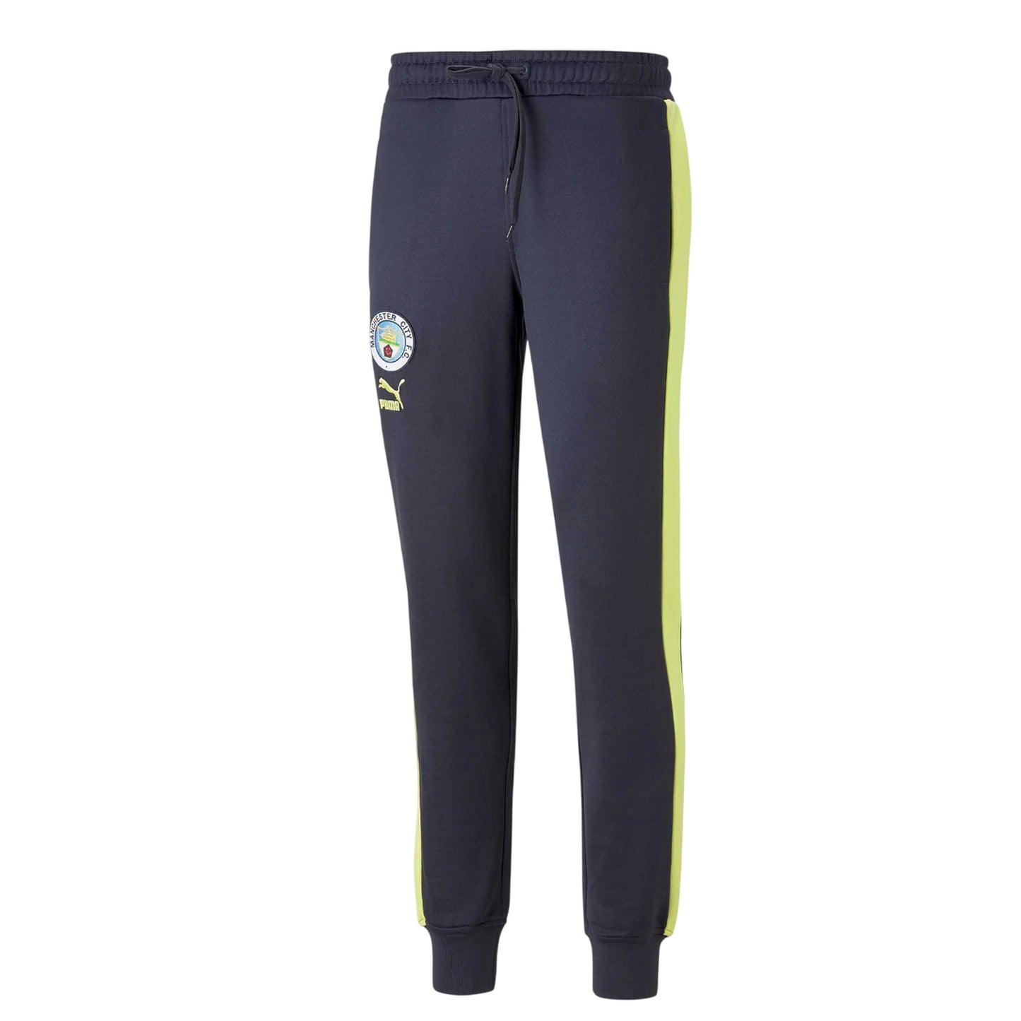 Navy - Front - Puma Mens Ftblheritage  T7 Manchester City FC Jogging Bottoms