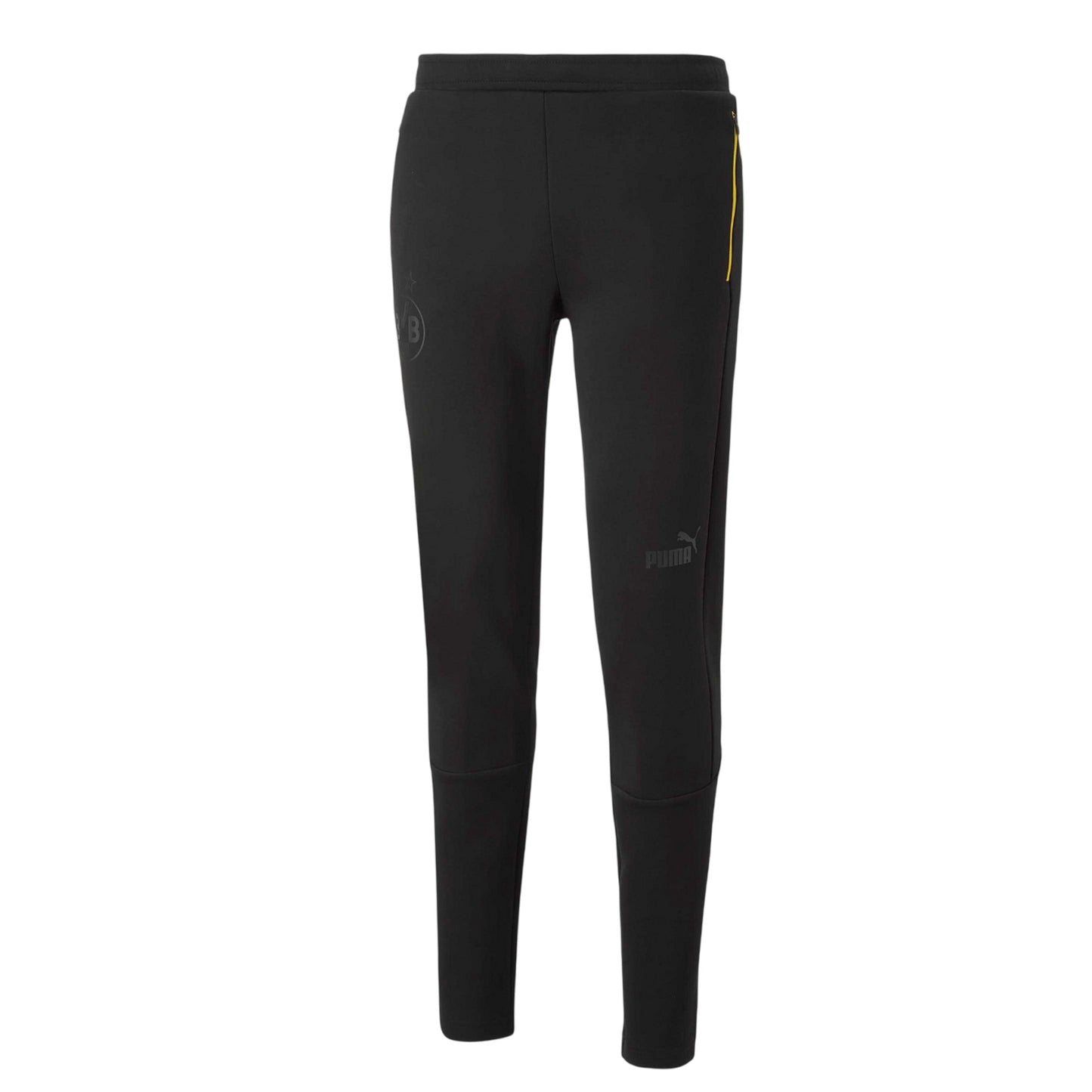 Black - Front - Puma Mens Brussia Dortmund Fc Casual Jogging Bottoms
