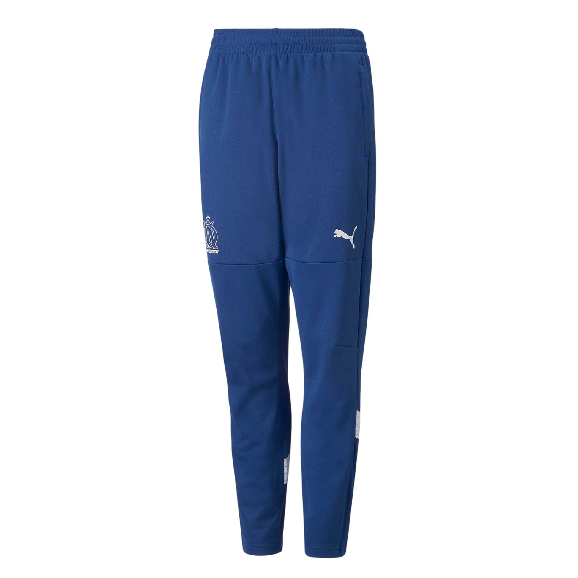 Blue - Front - Puma Childrens-Kids Olympique De Marseille FC Training Jogging Bottoms
