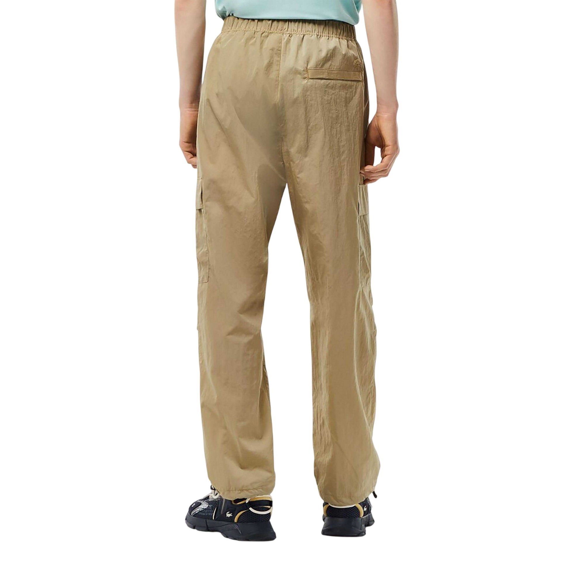 Beige - Back - Lacoste Mens Water Repellent Cargo Trousers
