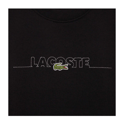 Black - Lifestyle - Lacoste Mens Embroidered Logo Crew Neck Sweatshirt