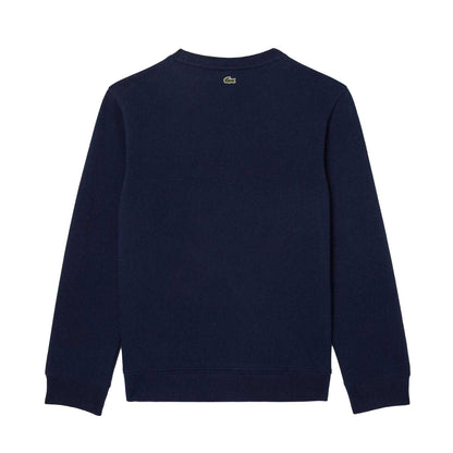 Navy - Back - Lacoste Childrens-Kids Crew Neck Sweatshirt