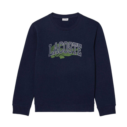 Navy - Front - Lacoste Childrens-Kids Crew Neck Sweatshirt