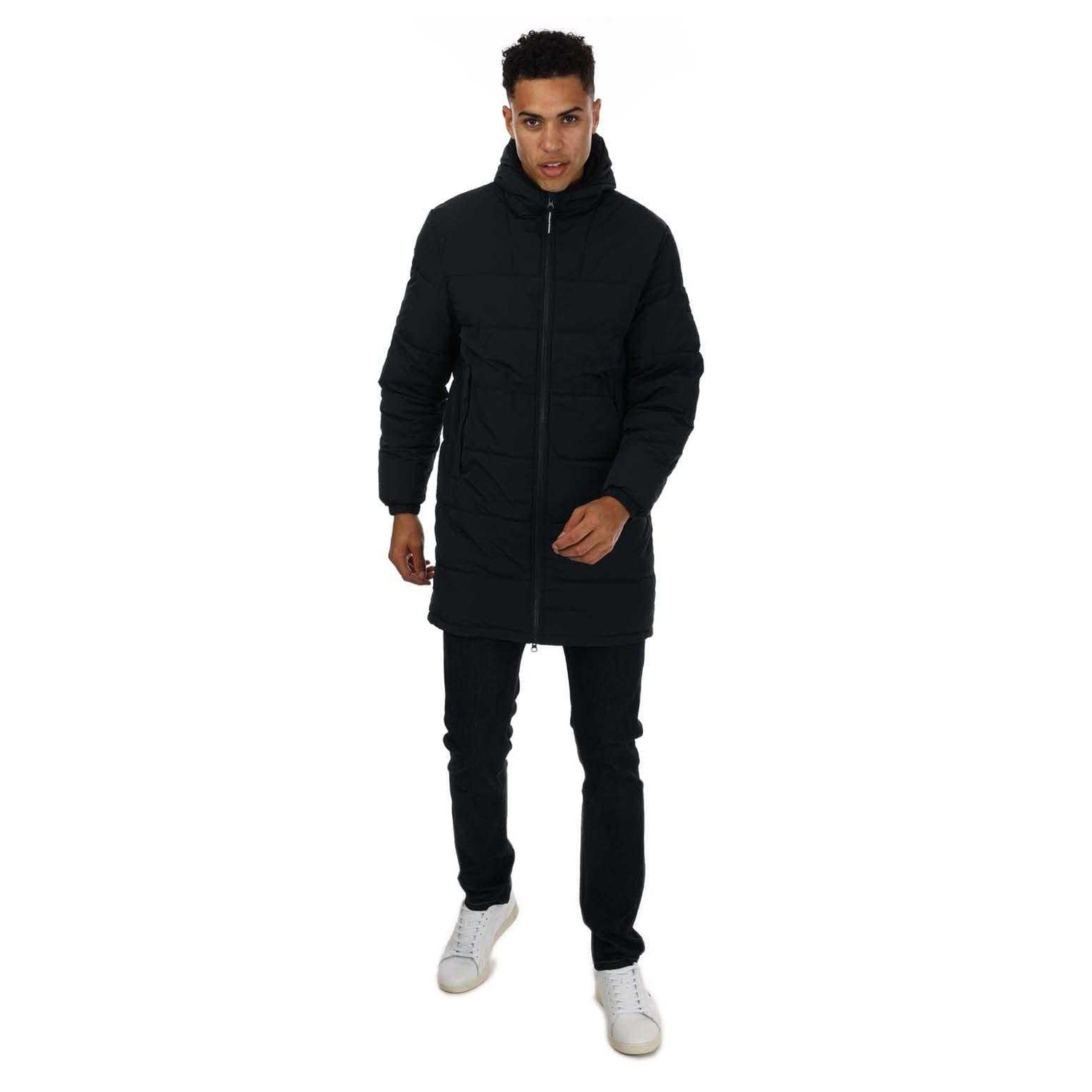 Navy - Side - Weekend Offender Mens Saskatoon Long Jacket