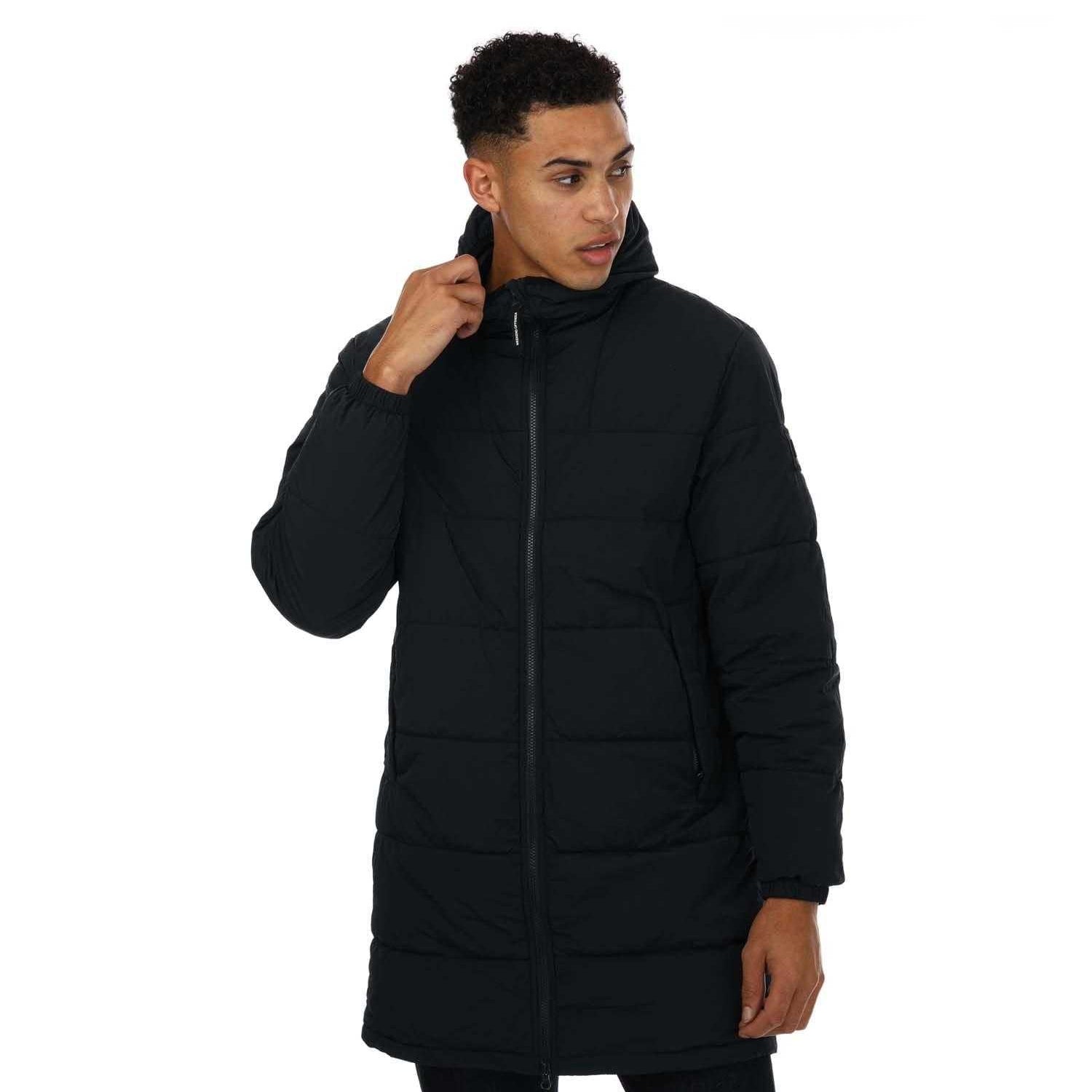 Navy - Front - Weekend Offender Mens Saskatoon Long Jacket