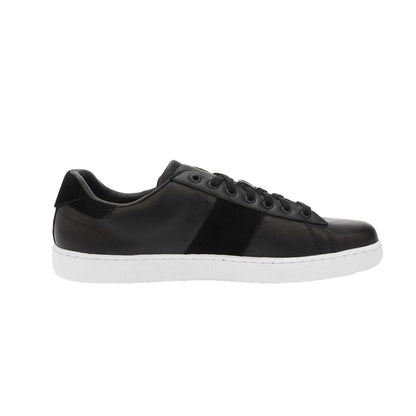 Black - Back - Firetrap Mens Bouverie 02 Leather Court Trainers