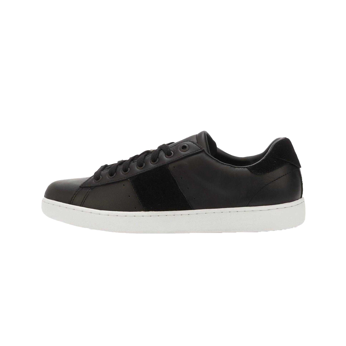 Black - Front - Firetrap Mens Bouverie 02 Leather Court Trainers