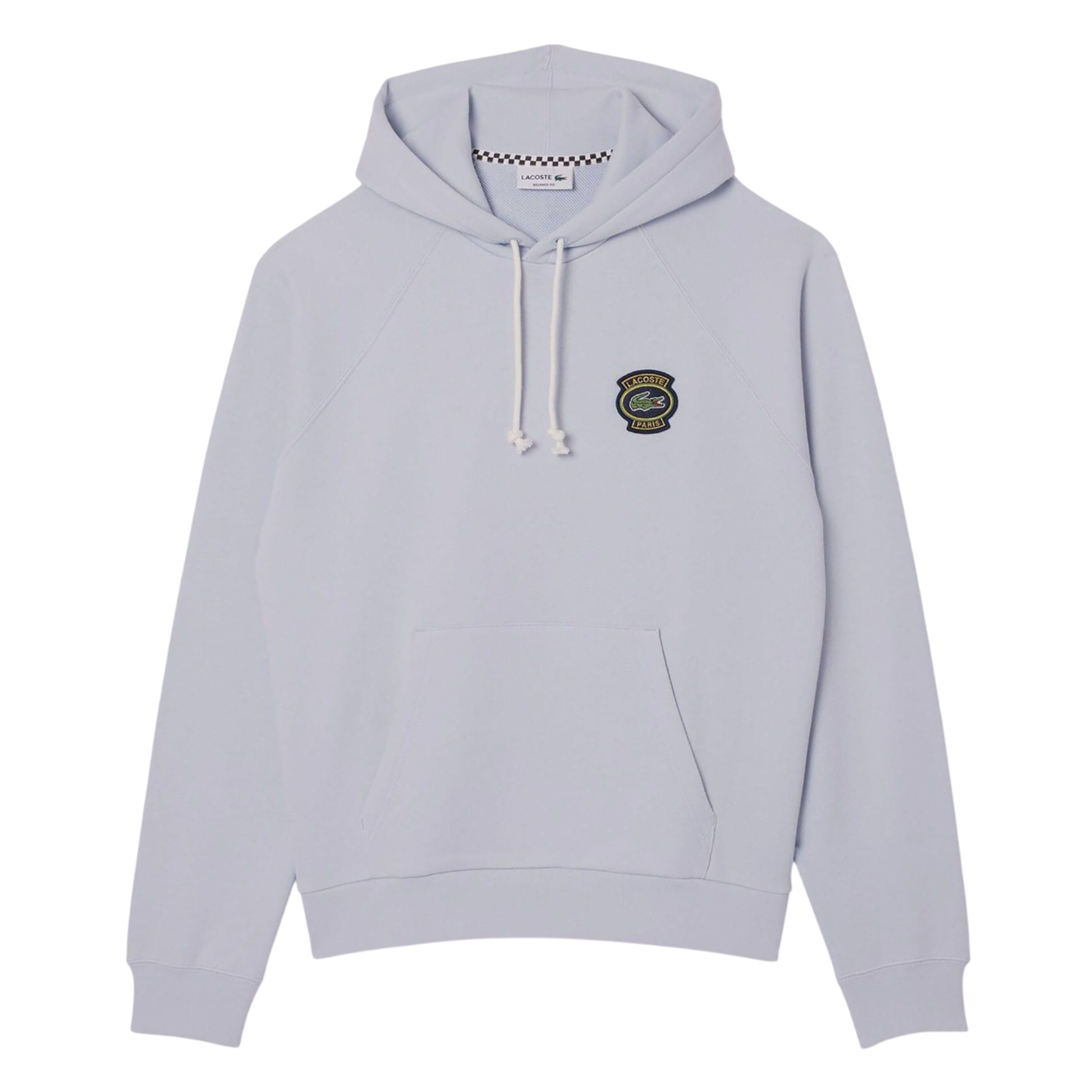 Blue - Front - Lacoste Mens Logo Relaxed Fit Hoodie