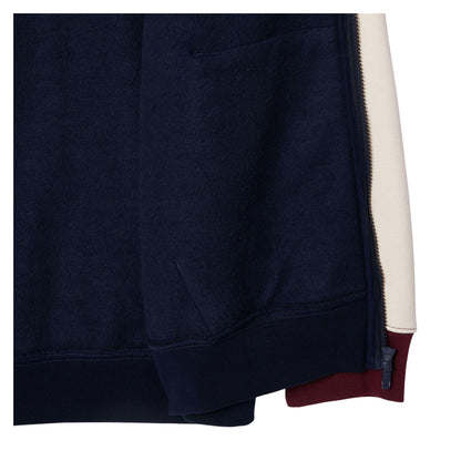 Navy - Side - Lacoste Mens Logo Full Zip Hoodie