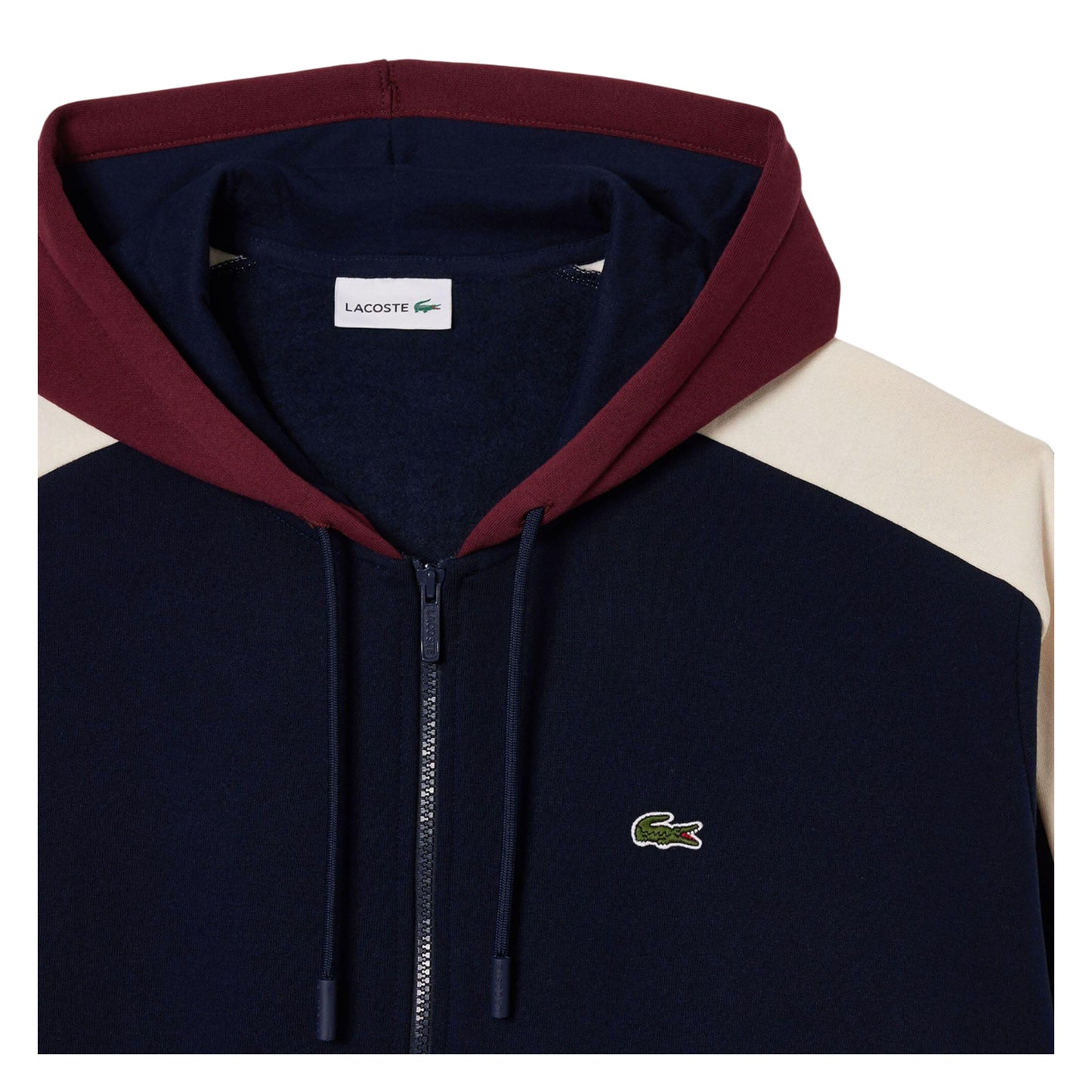 Navy - Lifestyle - Lacoste Mens Logo Full Zip Hoodie