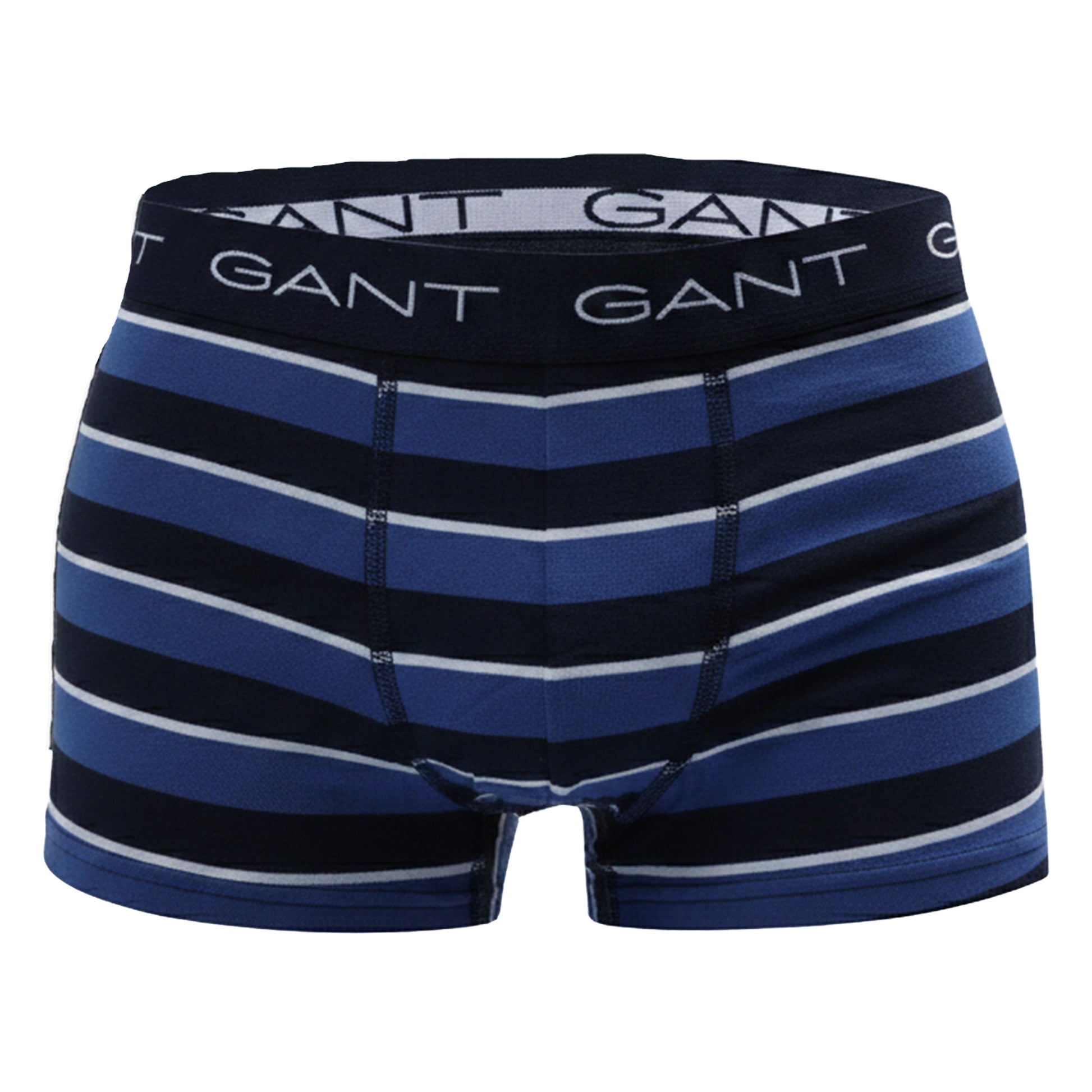 Blue - Back - Gant Mens Multi Stripe Boxer Shorts (Pack of 3)