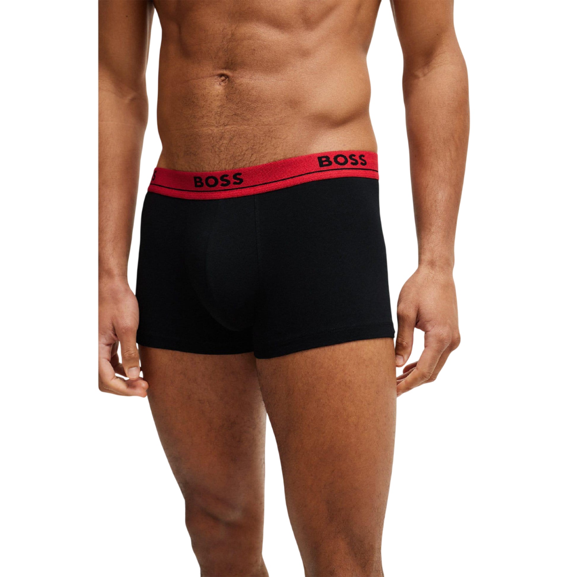 Multicoloured - Back - Hugo Boss Mens Logo Boxer Shorts (Pack of 3)