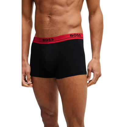 Multicoloured - Back - Hugo Boss Mens Logo Boxer Shorts (Pack of 3)