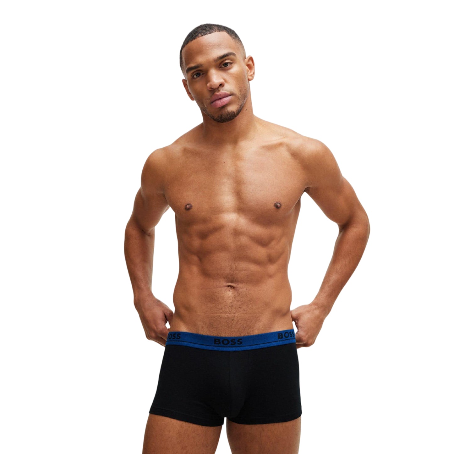 Multicoloured - Side - Hugo Boss Mens Logo Boxer Shorts (Pack of 3)
