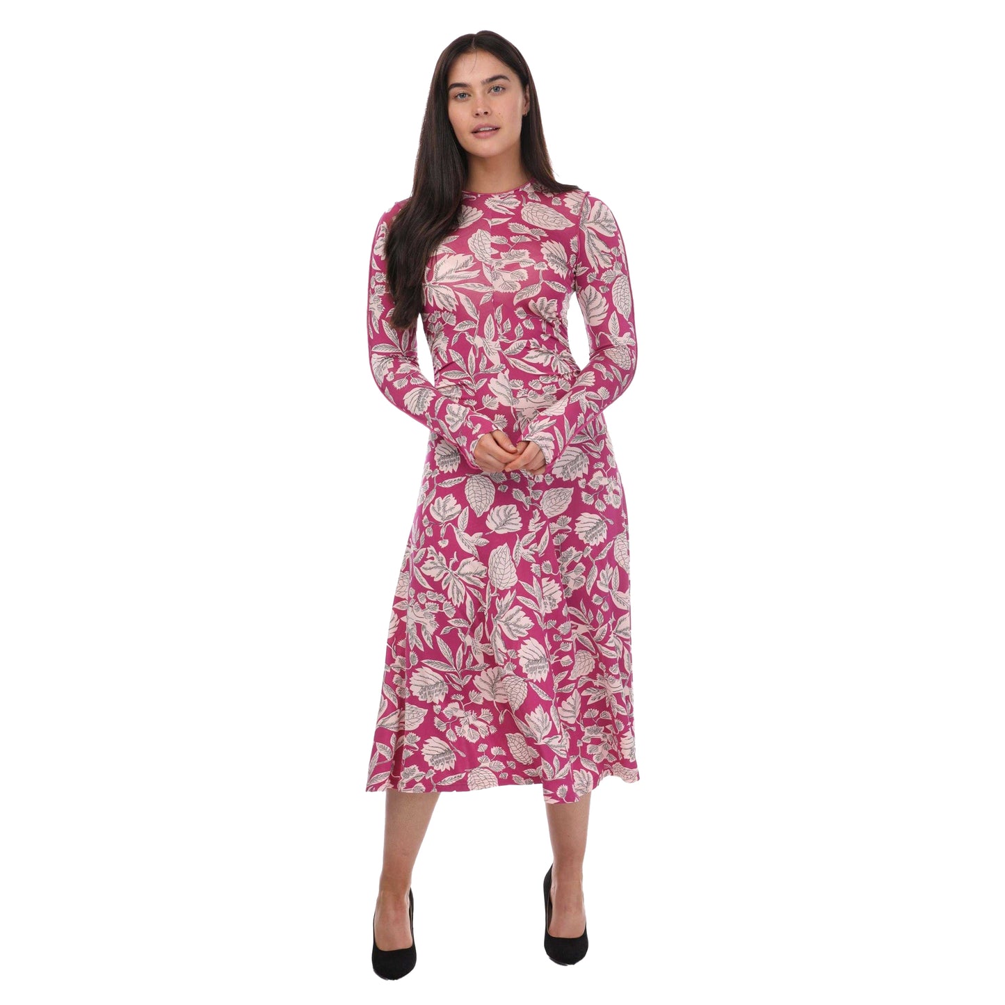 Pink - Side - Ted Baker Womens-Ladies Aloria Skimming Midi Dress