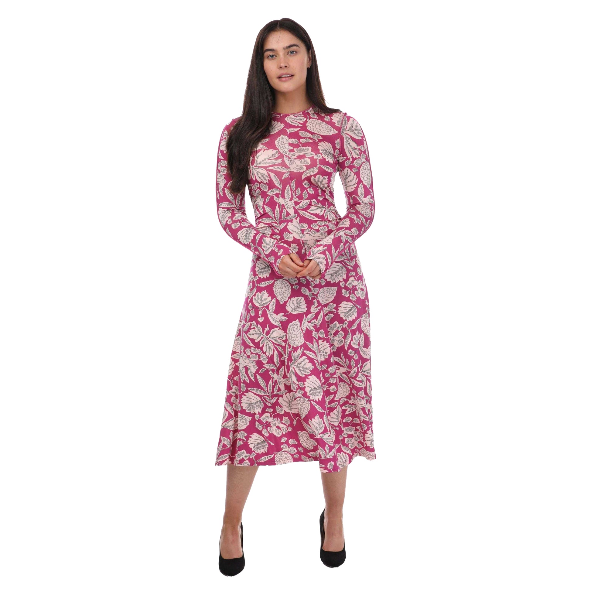 Pink - Side - Ted Baker Womens-Ladies Aloria Skimming Midi Dress