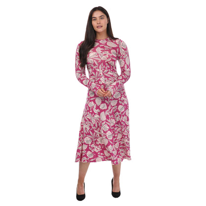 Pink - Side - Ted Baker Womens-Ladies Aloria Skimming Midi Dress
