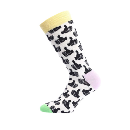 White - Back - Happy Socks Unisex Adult Crew Socks