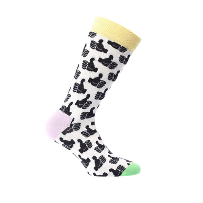White - Front - Happy Socks Unisex Adult Crew Socks