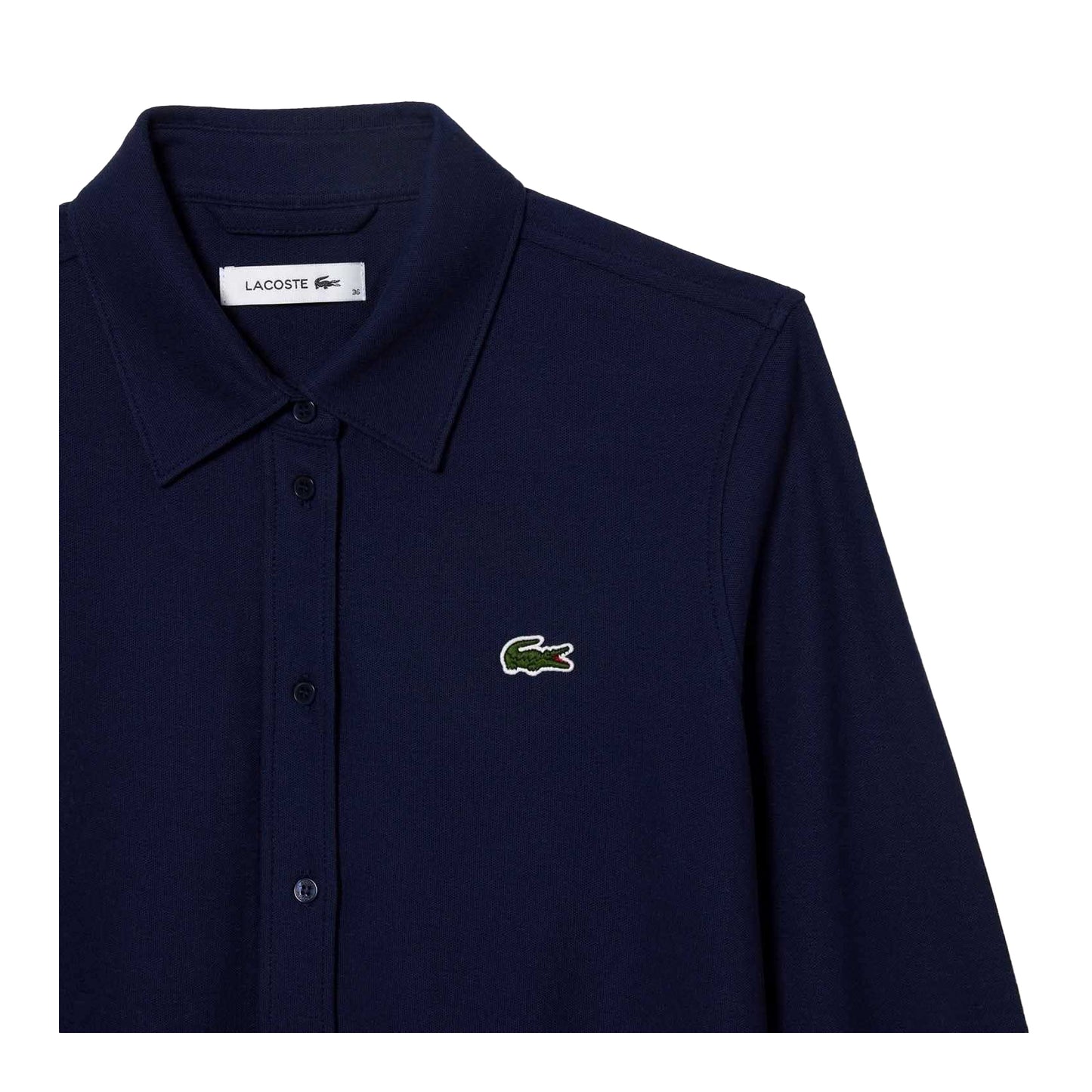 Blue - Lifestyle - Lacoste Womens-Ladies Cotton Pique Adjustable Polo Shirt Dress