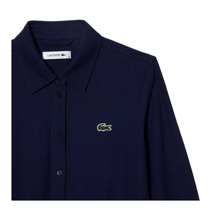 Blue - Lifestyle - Lacoste Womens-Ladies Cotton Pique Adjustable Polo Shirt Dress