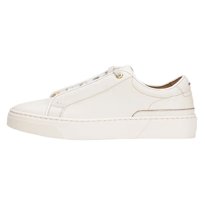 White - Back - Boss Unisex Adult Gary Leather Tennis Trainers