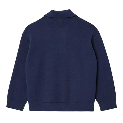 Navy - Back - Lacoste Childrens-Kids Long-Sleeved Polo Shirt