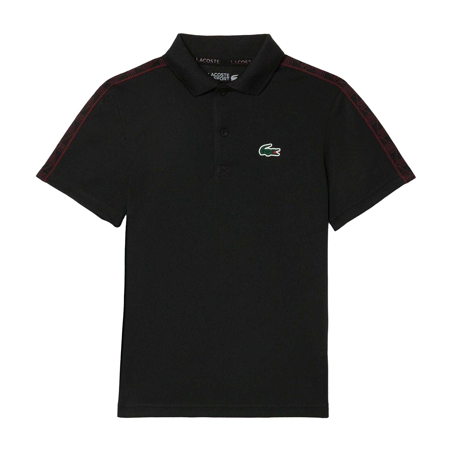 Black - Front - Lacoste Childrens-Kids Ultra Dry Tennis Polo Shirt