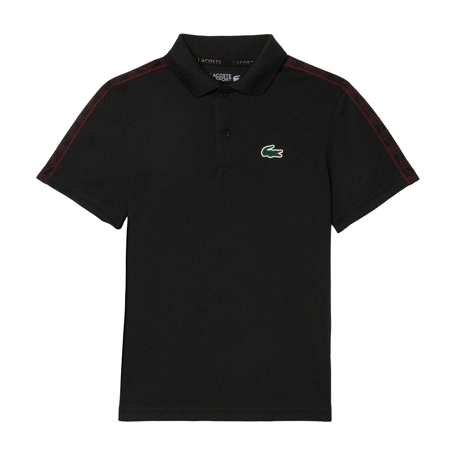 Black - Front - Lacoste Childrens-Kids Ultra Dry Tennis Polo Shirt