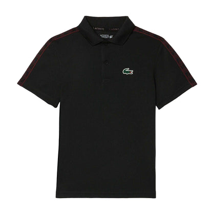 Black - Front - Lacoste Childrens-Kids Ultra Dry Tennis Polo Shirt