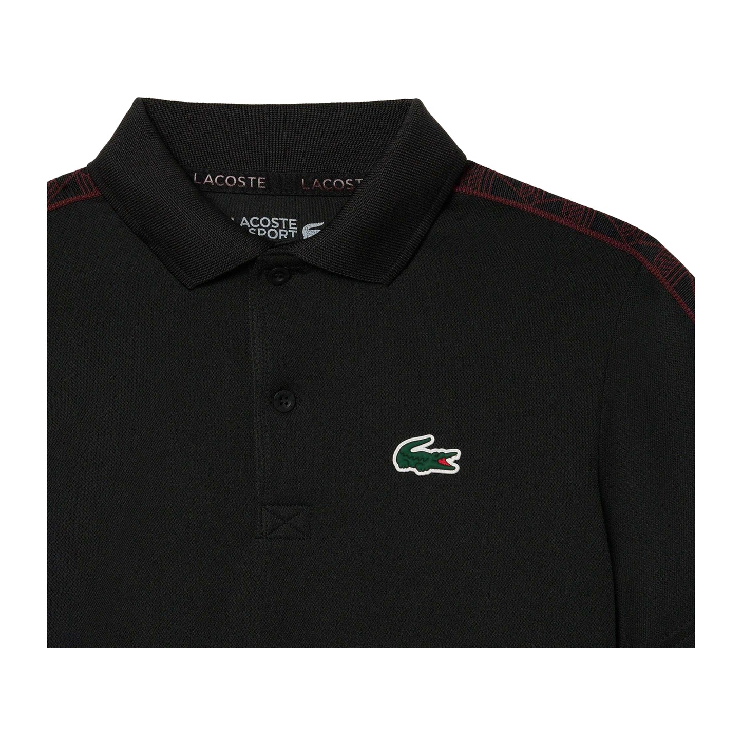 Black - Side - Lacoste Childrens-Kids Ultra Dry Tennis Polo Shirt