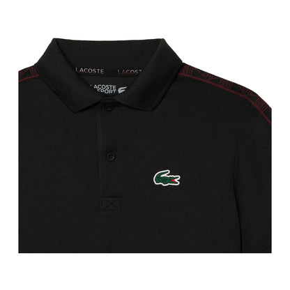 Black - Side - Lacoste Childrens-Kids Ultra Dry Tennis Polo Shirt