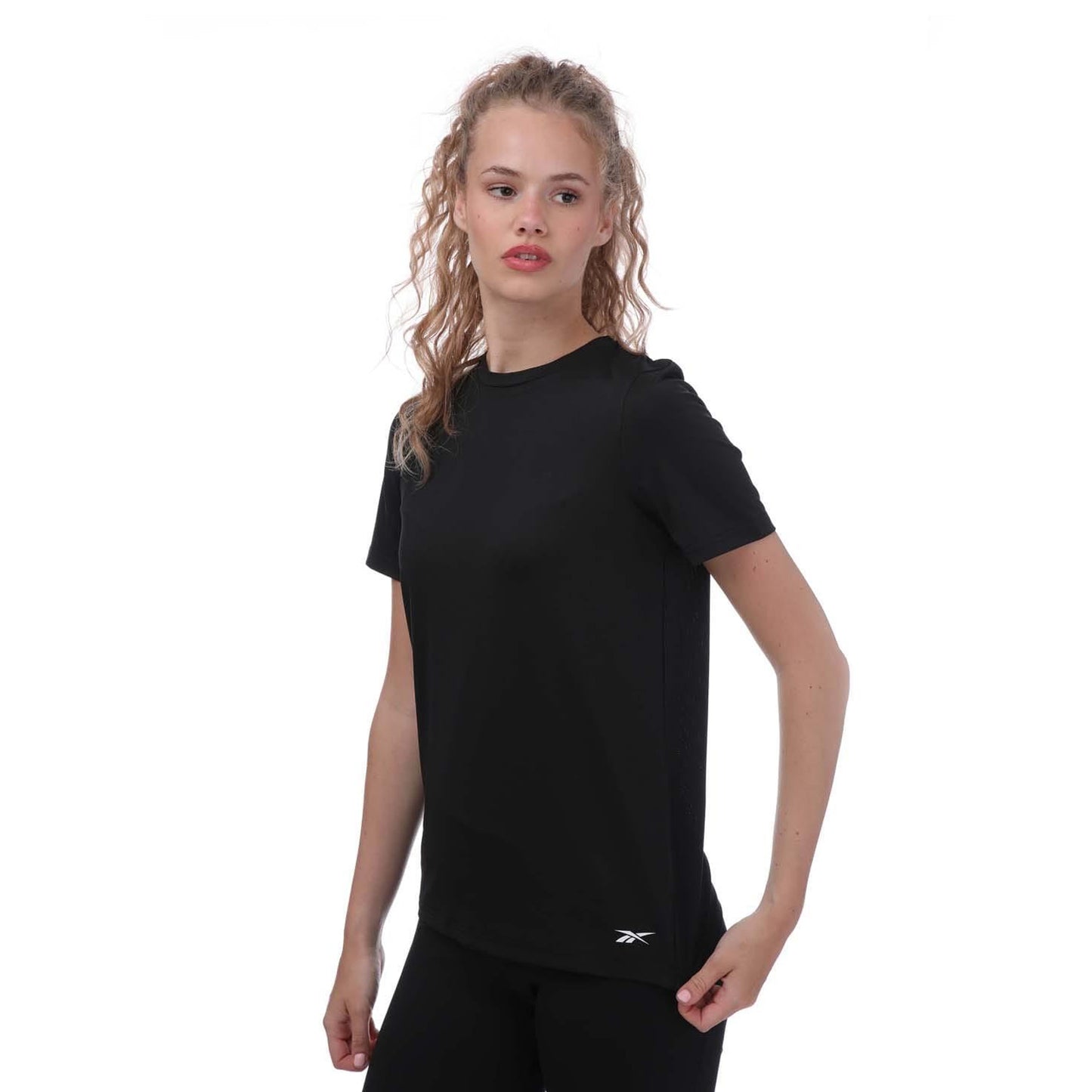 Black - Front - Reebok Womens-Ladies Workout Ready Speedwick T-Shirt