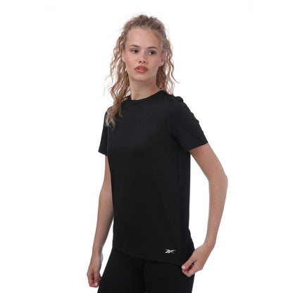 Black - Front - Reebok Womens-Ladies Workout Ready Speedwick T-Shirt