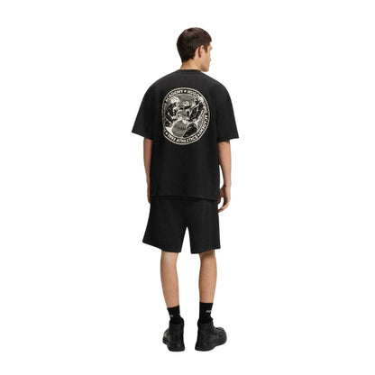 Black - Back - Hugo Boss Mens Dwresto Boxing Artwork T-Shirt