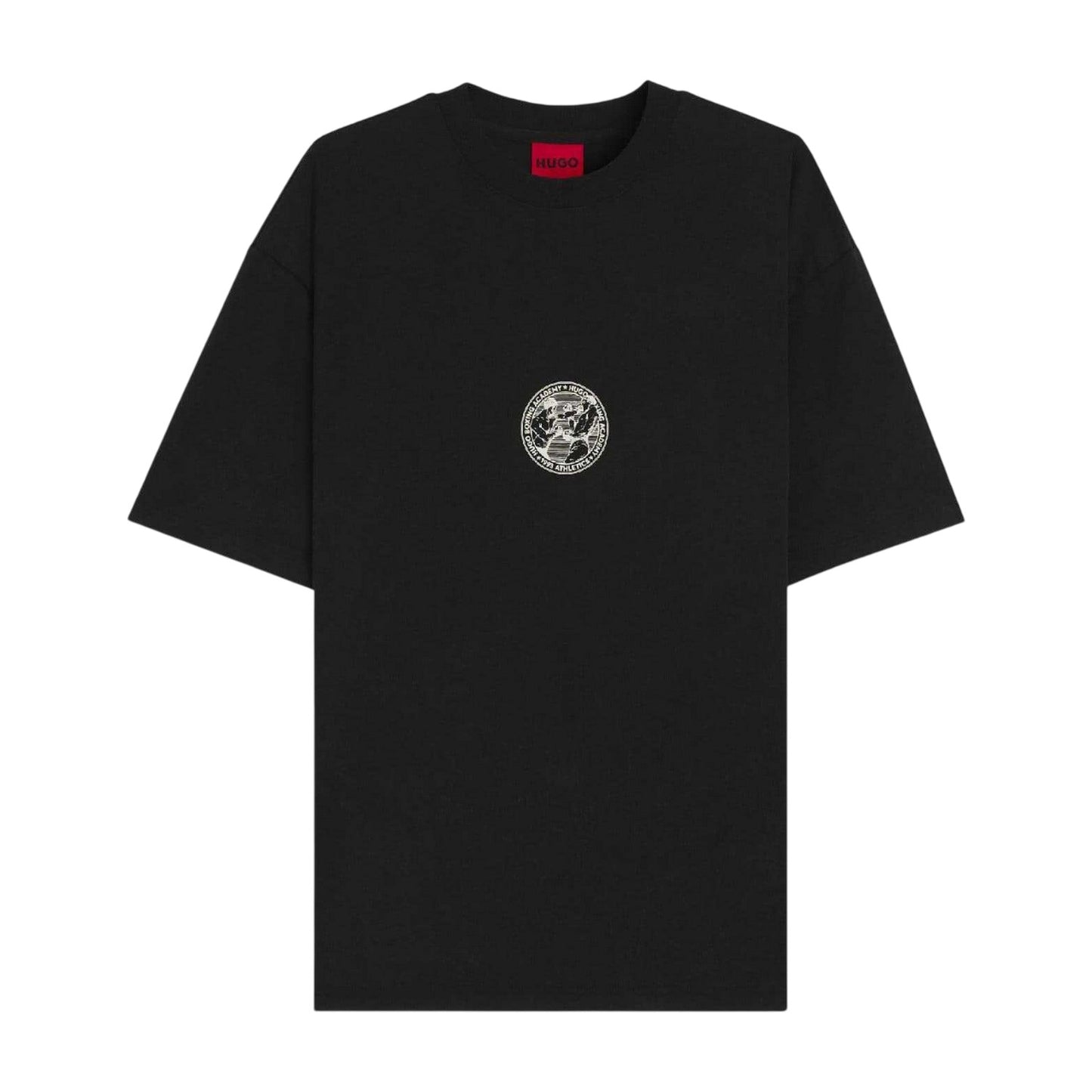 Black - Front - Hugo Boss Mens Dwresto Boxing Artwork T-Shirt
