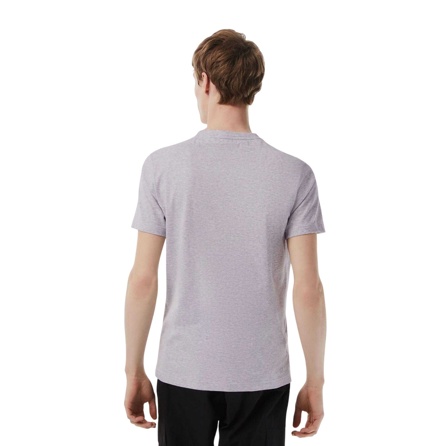 Grey - Back - Lacoste Mens Regular T-Shirt
