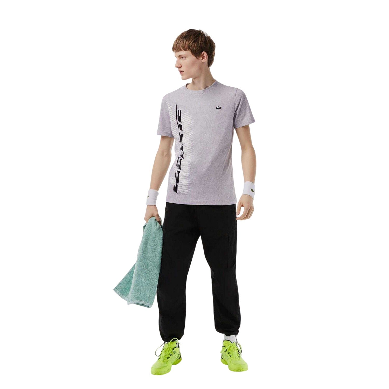 Grey - Pack Shot - Lacoste Mens Regular T-Shirt